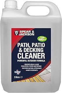5 Litres Concentrate - Path Patio and Decking Cleaner - Green Algae and Mould Remover - Pressure Washer Detergent