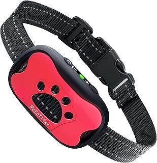 PcEoTllar Bark Collar Rechargeable - Humane Dog Barking Collar with Vibration & Beep - No Shock Anti Bark Collar for Dogs, Effective for Small/Medium/Large Dogs, Anti Barking Collar