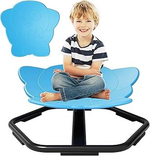 FAYDUDU Spinning Chair for Autism, Swivel Chair for Kids, Spinning Seat, Elephant Design Toddler Sit and Spin Chairs, Autism Sensory Equipment Adhd, Sensory Balance Toy for Boys Girls Birthday (Blue)