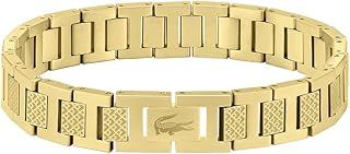 Lacoste Men's METROPOLE Collection Link Bracelet Embellished with petit piqué pattern - Available for him and for her
