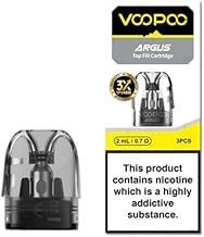 VOOPOO ARGUS Top Fill Cartridge, Replacement POD, 0.7 Ohm, Built-in Coil, 2mL Capacity, PNP X Coils Compatible with Voopoo Argus P2/G2, Pack of 3, No Nicotine