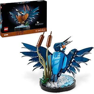 LEGO Icons Kingfisher Bird Set, Model Building Kit for Adults to Build with Water Setting Display Stand, Great Home and Office Desk Décor, Valentine's Day Gifts for Women, Men, Her or Him, 10331