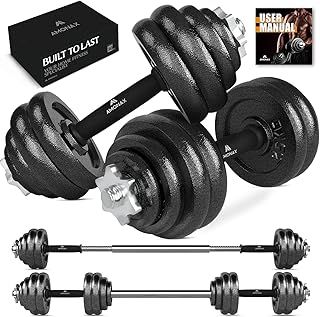20kg 30kg Cast Iron Adjustable Dumbbells Weight Set, Barbell Set Men Women, Strength Training Equipment Home Gym Fitness, Dumbell Pair Hand Weight, Bar Bells Free Weights for Weight Lifting