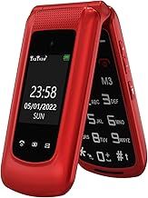 Senior Mobile Phone with Big Buttons, GSM Sim Free Unlocked Basic Cell Phones Easy to Use, Flip Phone with Dual Color Display | SOS Button | FM Radio | Torch |1000mAh Battery | Speed Dial (Red)