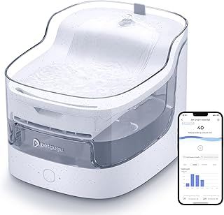 Smart Cat Water Fountain APP Monitor Water Intake 2L Capacity Cat Fountain Dog Water Fountain Dispenser Pet Fountain for Drinking(2.4G WiFi PF1)