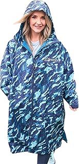 FREESPIRIT Aquarobe Pro Jacket with Hood, Deep-Pile Fleece Lining & 2 Zipped Pockets, Waterproof & Oversized Unisex Drying & Changing Robe, Watersports, Wild Swimming, Surfing, 5000mm HH