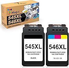 PG-545 XL CL-546 XL Compatible for Canon 545 546 Ink Cartridges 545XL 546XL for Pixma TS3350 TS3355 TS3150 TS3450 TS3451 MG2550S MG3050 TR4550 TR4650 TS3450 TR4551 MG2950 (1 Black, 1 Colour)