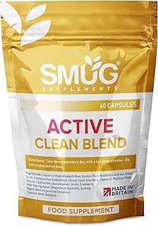 Active Clean Blend - 60 Powerful Detox and Weight Loss Pills - 14 Natural Ingredients Including Aloe Vera, Rhubarb, Anise Seed, Liquorice Root and Fennel - Made in Britain