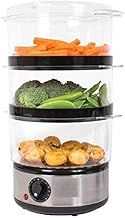 3 Tier Food Steamer / 6 Litre/Compact Design / 3 Separate Compartments & Rice Bowl/Healthy Cooking Of Vegetables, Meats & Fish / 60 Minute Timer Function / 400W