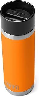 YETI Rambler 18 oz Bottle, Stainless Steel, Vacuum Insulated, with Hot Shot Cap, Nordic Blue