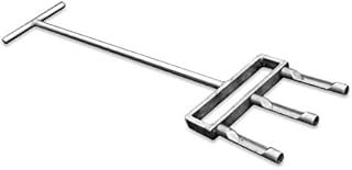 Professional Stainless Steel Hollow Tine Fork Aerator with Replaceable Tines, Lawn Core Aerator, Manual Aerating Tool for Compact Soil, Prevent Soil Compaction