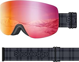 Snowledge Snow Goggles for Women&Youth, Cylindrical Ski Goggles Anti-Fog/UV400 Protection, Ideal for Ladies, Teens, Small Faces Snowboard Goggles