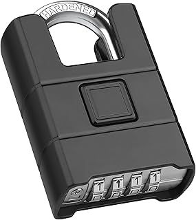 Large Heavy Duty Combination Padlock Outdoor, [Anti-Cutting] [Waterproof] 54mm 4-Digit Padlocks with Code, High Security Padlock with 8mm Shackle for Gate, Shed, Fence, School, Gym, Garage