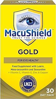 MacuShield Gold – 30 day pack, Eye Health Supplement with Lutein, Zeaxanthin and Meso-zeaxanthin, as well as Zinc which Helps Support Normal Vision