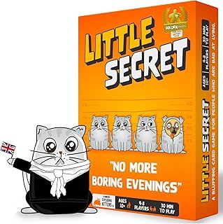 LITTLE SECRET | Bluffing Board Game for Family and Friends | An Exploding Kittens Card Game Collaboration | Award-Winning Board Game for 4-9 players