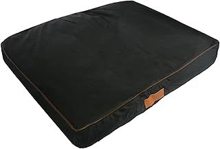 Ellie-Bo Medium Memory Foam Dog Bed for 30-inch Dog Cage/Crate - Black Waterproof
