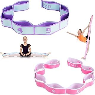 Gymnastics Equipment for Women Girls,2 Pcs Ballet Stretch Bands, Exercise Trainer Bands Yoga Stretch Strap,Flexibility Stretching Equipment for Ballet Dance Splits Gymnastics Exercise