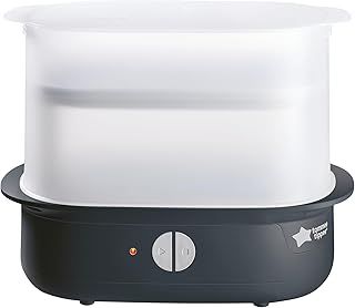 Tommee Tippee Supersteam Electric Steam Steriliser for Baby Bottles, Kills Viruses and 99.9 Percent of Bacteria, 5-Minute Sterilisation Cycle, Black
