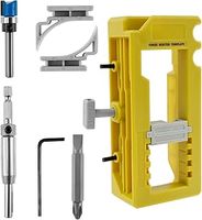 Door Hinge Jig,Door Hinge Installation Kit,Sturdy Door Hinge Router Template Cabinet,Door Hinge Mounting Jig,Door Hinge Mortiser for Hinge Installation(Mixed Color)
