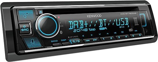 Kenwood KDC-BT760DAB CD Car Radio with DAB+ and Bluetooth Hands-Free Kit (USB, AUX-In, 2 x Pre-Out 2.5 V, Amazon Alexa, Sound Processor, 4 x 50 W, VAR Lighting, Antenna)