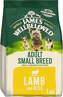 James Wellbeloved Adult Small Breed Lamb & Rice 1.5 kg Bag, Hypoallergenic Dry Dog Food