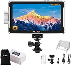 VILTROX DC-V1 Camera Field Monitor Touch Screen 5.5 inch Field Monitor HDMI in/Out 4k Touchscreen Monitor for Sony Canon Nikon, 1920X1080 HD DSLR Monitor with Sunshade Hood