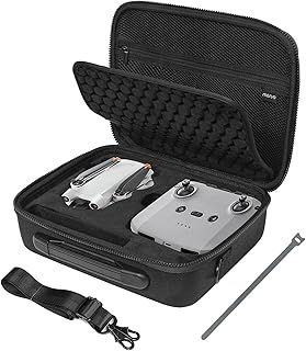 MOSISO Hard Travel Carrying Case Compatible with DJI Mini 3 Pro Drone & RC-N1 Remote Controller and Accessories, Portable Waterproof Protective Hard Storage Case Bag with Shoulder Strap, Black