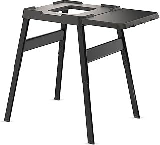 Ninja Woodfire Adjustable Stand & Side Table, Electric Outdoor Oven & BBQ Grill Stand, Heavy-Duty Outdoor Cooking Table & Pizza Oven Stand, 4718J800EUUK, Black