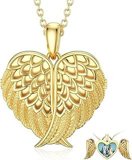 SOULMEET Sunflower Heart Shape Locket Necklace that Holds Pictures Photo Keep Someone Near to You Gold Plated/Solid Gold Custom Jewelry Personalized Locket