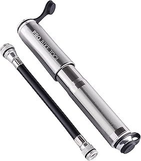 Pro Bike Tool Mini Bike Pump - Fits Presta and Schrader - High Pressure PSI - Reliable, Compact & Light Performance - Bicycle Tyre Pump for Road, Mountain and BMX Bikes