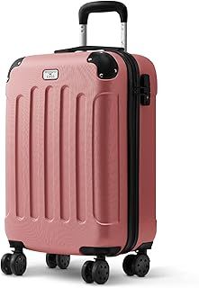 20 Inch Skywander Lightweight Travel Cabin Bag - Carry On Approved Suitcase, ABS Shell Protection, Water Resistant & Safe Locking System - Easyjet Overhead Compliant (55x20x35cm)