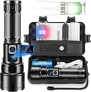 Super Bright Led Torch - 500,000 Lumens Rechargeable Flashlight, Ideal for Camping