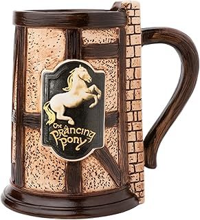 Grupo Erik The Lord of The Rings Tankard | 900ml - 32 Oz - 2 Pint Capacity | Beer Mug | Lord of The Rings Merchandise | Lord of The Rings Gifts | Viking Mug | 2 Pint Glass