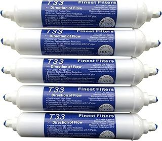 5 x In Line Fridge Water Filters Compatible with Samsung, Daewoo, LG etc