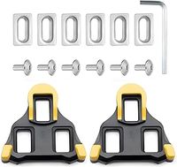 2 Pack SPD Cleats for Cycling Shoes - High-Performance Shimano SPD/SL Compatible Cleats with Anti-Slip Design, 6° Float Adjustment for Road & Indoor Bikes - Durable Nylon & Silicone Material