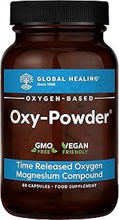 Global Healing Oxy-Powder Time-Released Oxygen Magnesium Compound - Colon Cleanse for Bloating & Occasional Constipation Relief - Detox Supplement for Adult Men & Women - 60 Capsules