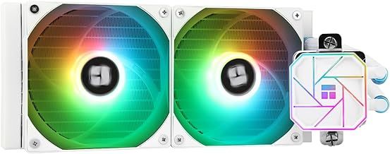 Thermalright AQUA ELITE 240 White V3 Liquid CPU Cooler, 240 Cooling Row Size, 2 x 120mm PWM Fans, S-FDB Bearings,for AM4/AM5, Intel LGA1150/1151/1155/1200/2011/1700/1851,Desktop CPU Cooler AIO