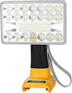 Torch for Dewalt 18v Battery, 2000LM LED Work Light for Dewalt 18v 20v Battery, 18W Portable Floodlight and Spotlight Handheld Flashlight with USB-A Charging for Camping Jobsite Garage Emergency