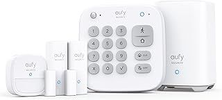 eufy Security 5-Piece Home Alarm Kit, Home Security System, Keypad, Motion Sensor, 2 Entry Sensors, Home Alarm System, Control From the App, Links with eufyCam