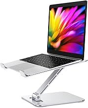 Laptop Stand Lap Desk, Ergonomic Foldable Computer Stand with Adjustable Height, Ventilated Aluminium Alloy Riser Compatible with MacBook Air, Pro, All 10-16" Laptops (Silver)