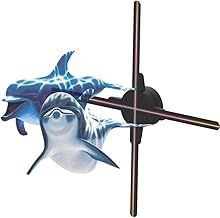 3D Hologram Fan, 20.5inch Holographic Advertising Display with WiFi, Bluetooth, APP, Hologram Display Fan with High Resolution 576 LED Beads, 3D Animation Video Projector Display