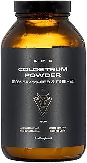 APE Nutrition Colostrum Powder Grass Fed - Bovine Colostrum, Gut & Immune Health, Leaky Gut Repair, Ancestral Health, Nose to Tail, 100% Grass Fed & Finished, 150g Jar (30 Servings)