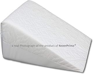 4everPrime Orthopaedic Bed Wedge FOAM Pillow, Back Support Pillow, Large Wedge Pillow for Acid Reflux, GERD, Reduce Neck and Back Pain, Snoring Breathing Problems with Washable Quilted Zip Cover