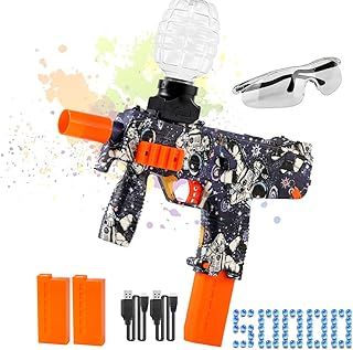 HYNXM Gel Ball Blaster Toys - with 2 Rechargeable Battery, 2 Round Hopper, 1 Goggles, 50000+Toy Ball, Sports Toys Ages 14 & Up