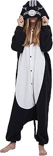 ULEEMARK Women's Adult Pajamas Unisex Animal Onesies Novelty Pyjamas Nightwear Halloween Homewear OnePiece Cosplay Costume Loungewear