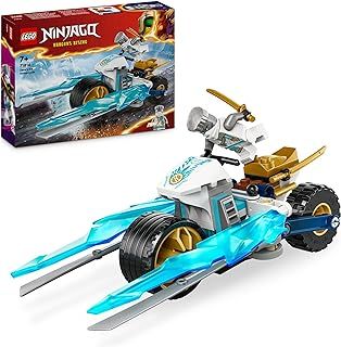 LEGO NINJAGO Zane’s Ice Motorcycle Toy for 7 Plus Year Old Boys & Girls, Dragons Rising Motorbike Set with a Zane Character Minifigure, Ninja Adventure Playset, Small Vehicle Gift for Kids 71816