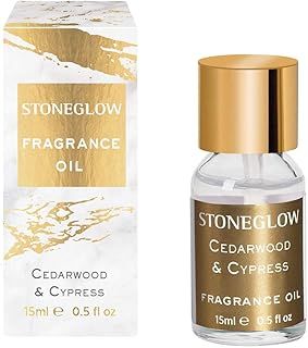 Stoneglow Luna Collection - Cedarwood & Cypress 15ml Fragrance Oil (White & Gold)