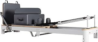 Pilates Reformer Machine Core Folding Portable Aluminium Frame Lightweight Sturdy Contruction Yoga Fitness Strength Training