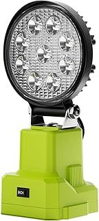 Cordless LED Work Light for Ryobi 18V ONE+ Lithium Battery LED Work Light for Ryobi P108 P109 P102 P103 P104 P105 (Battery Not Included) with 2 Modes Setting