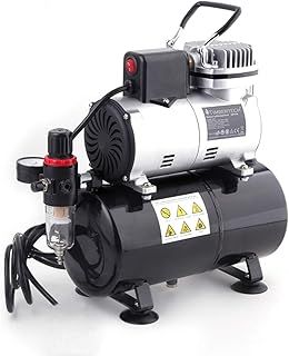 Timbertech Professional Piston Oil-Less Quiet Airbrush Compressor with Cooling Fan ABPST08 for Hobby,Tattoo, Nail, etc.